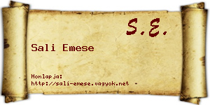 Sali Emese névjegykártya