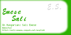 emese sali business card